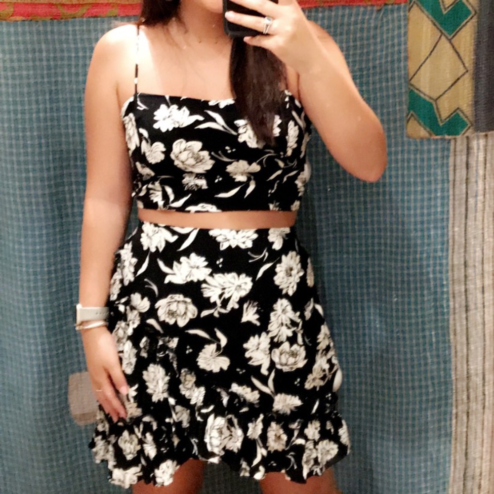 Free People Floral Two Piece Set
